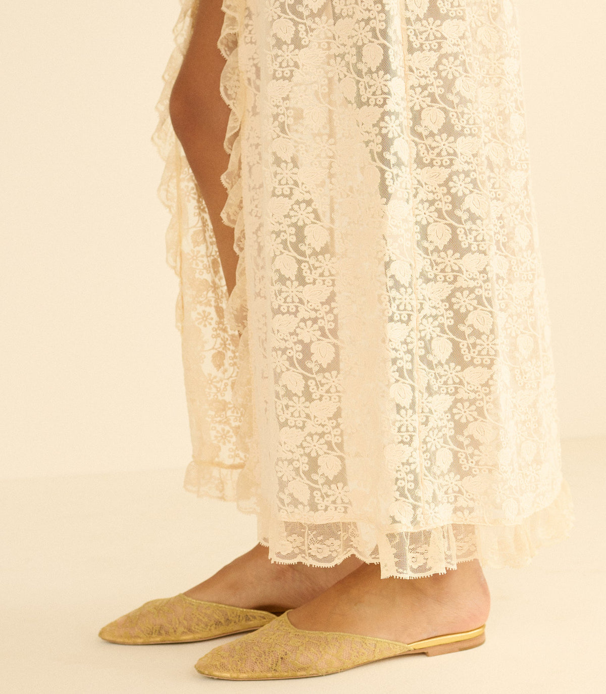 Adair Slide in Gold Lace - view 3