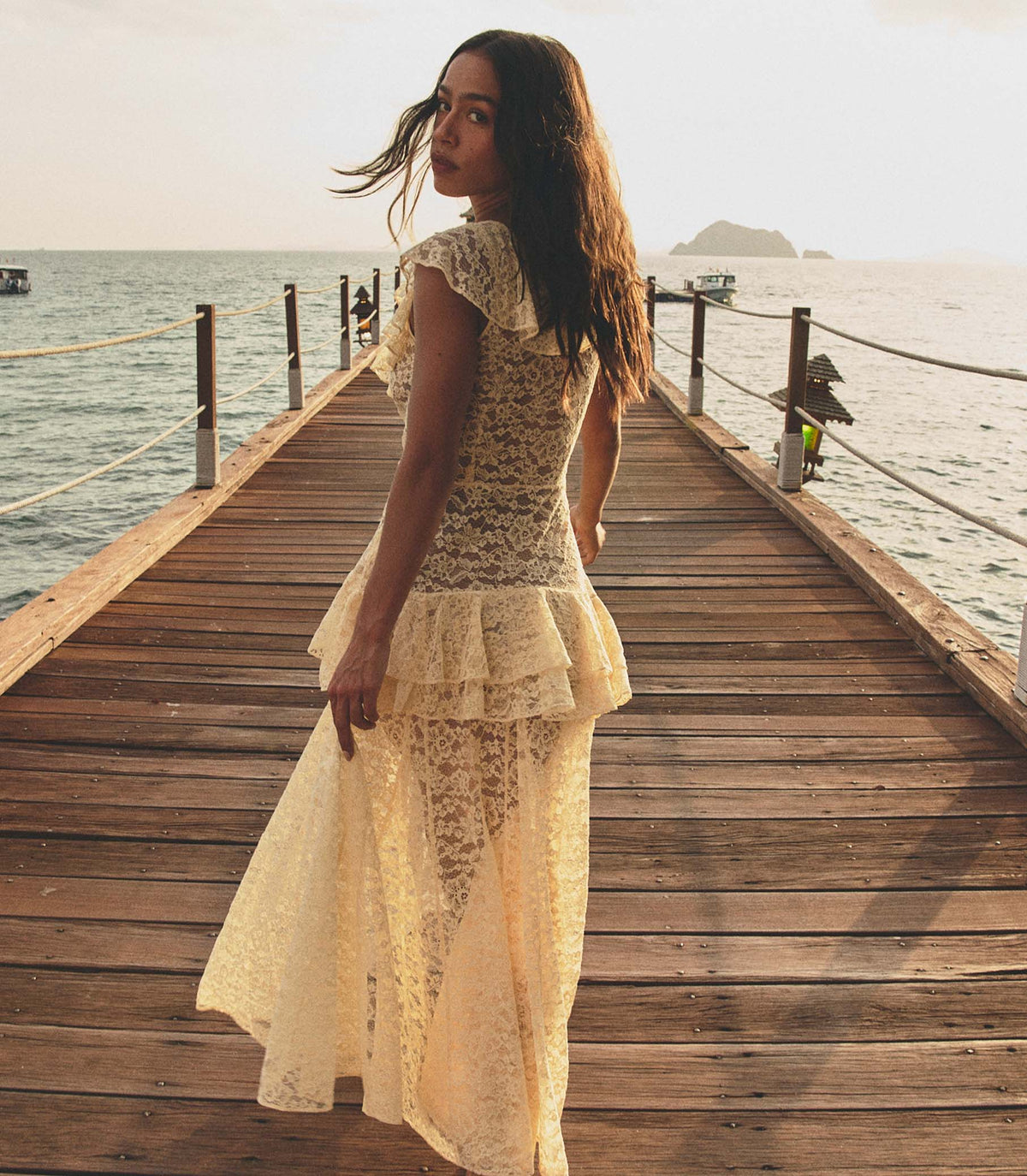Costine Dress in Vanilla - view 7
