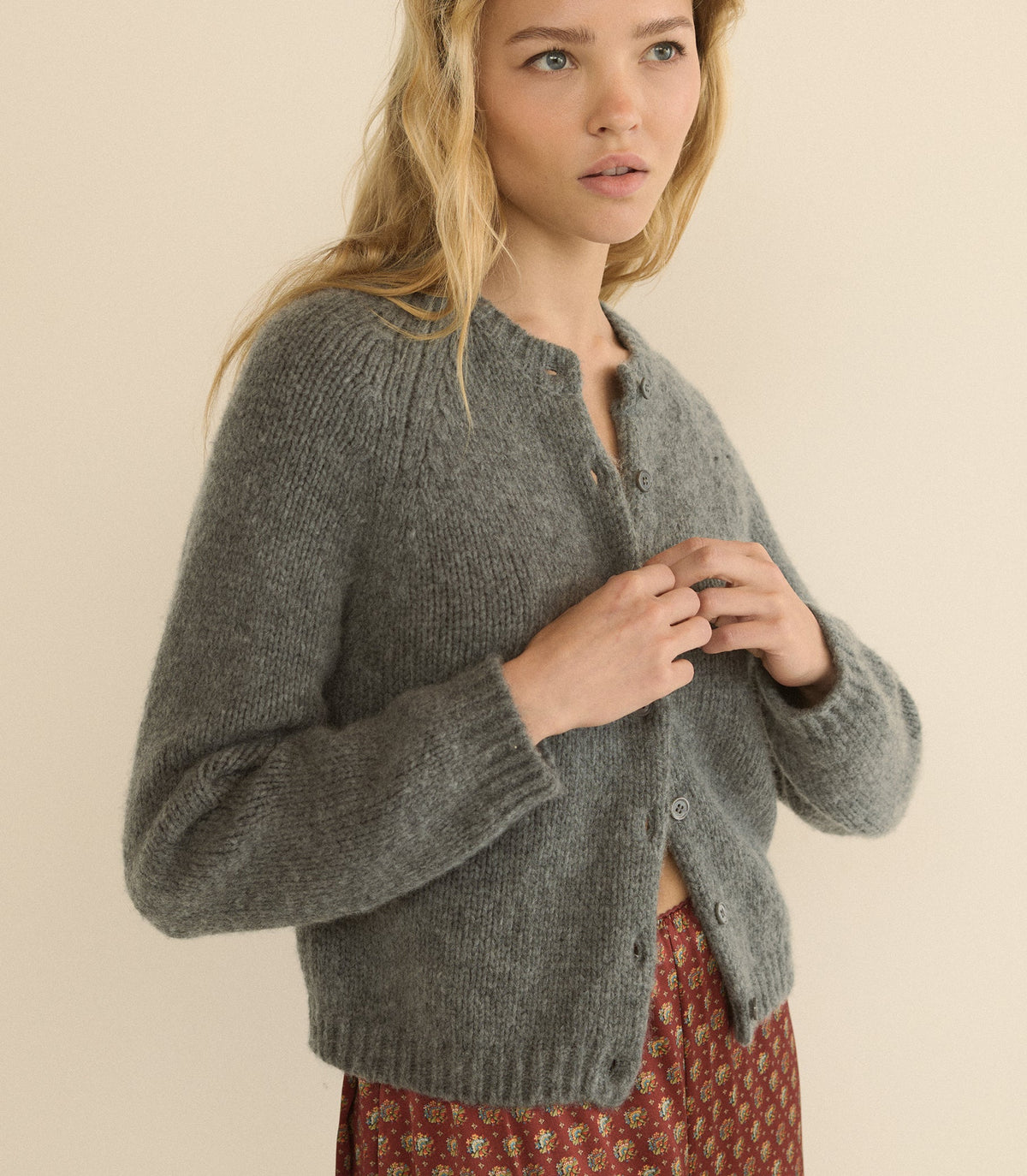 Darcy Cardigan in Charcoal Melange - view 1