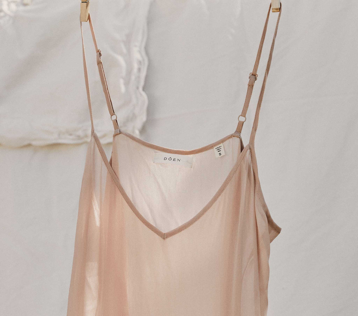 Short Deep V-Neck Slip in Conch - view 2