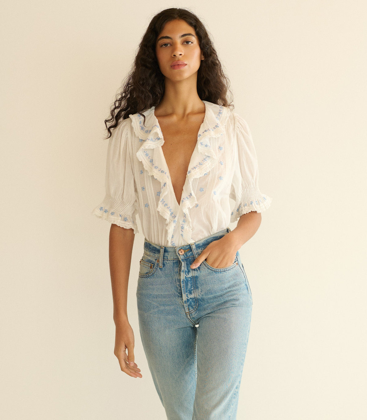 Hettie Top in Salt - view 2