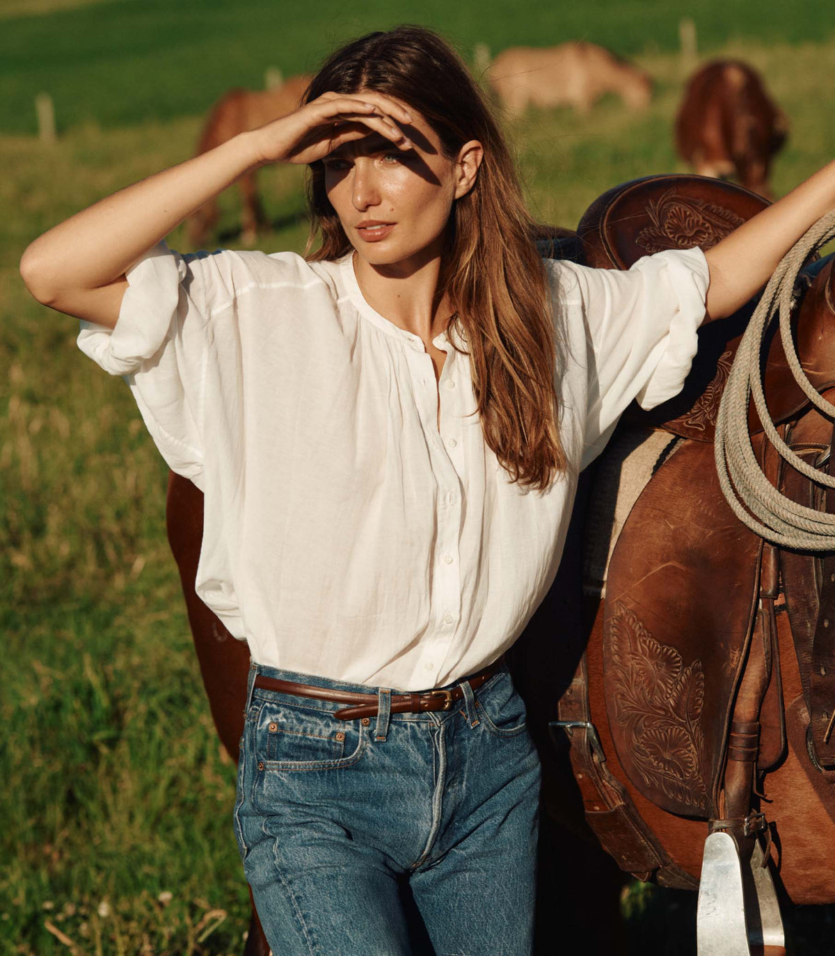 The Jane Blouse in Salt - view 3