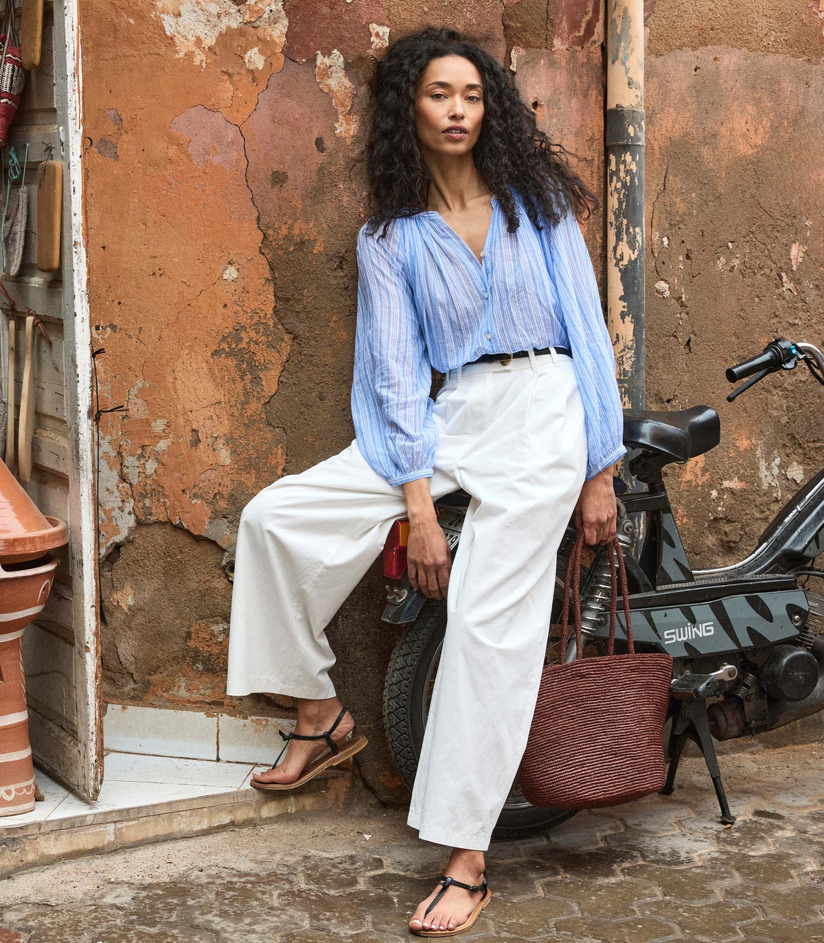 Jonie Top in Salerno Stripe - view 9