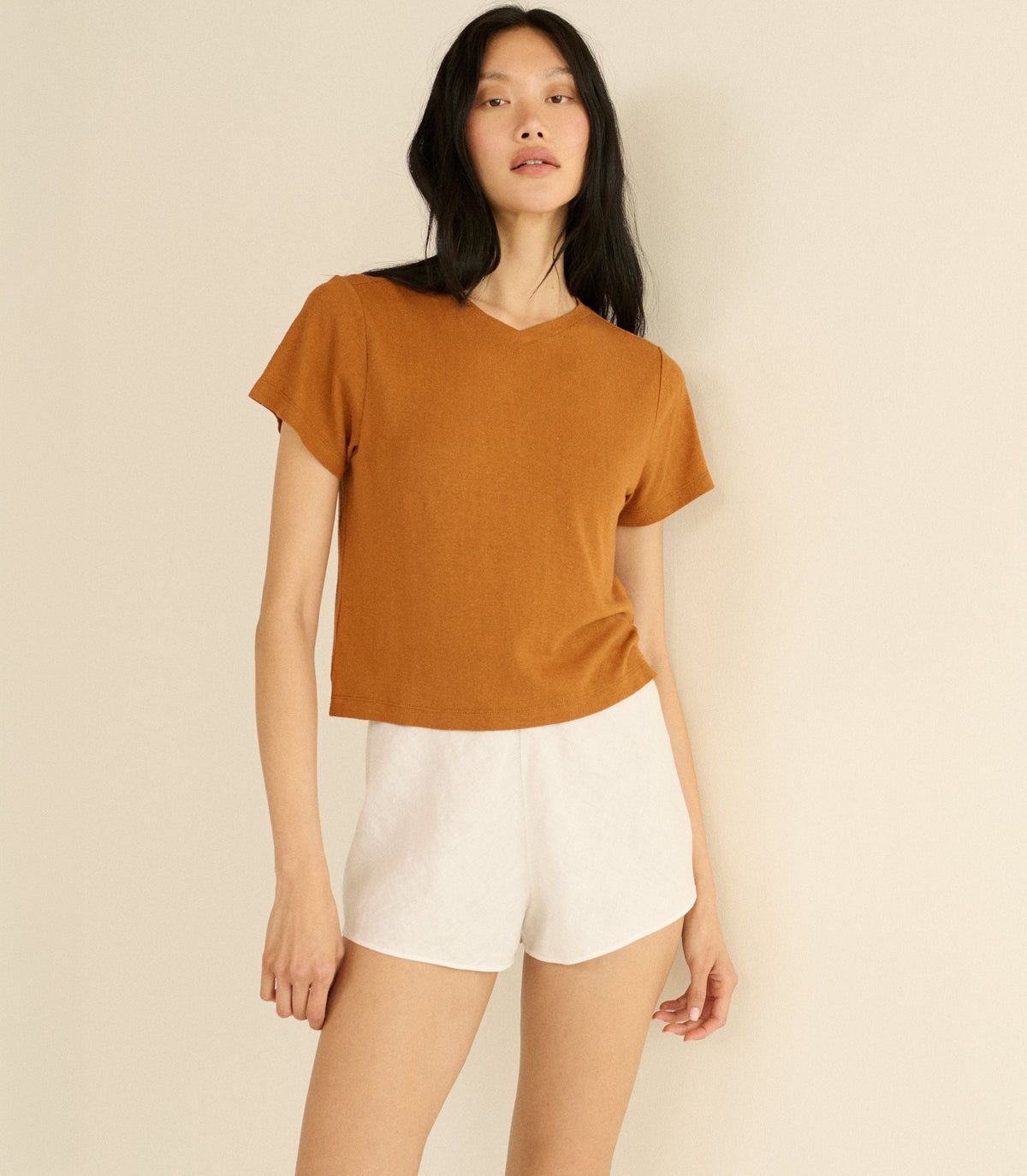 Loren Linen Short in Salt - view 6