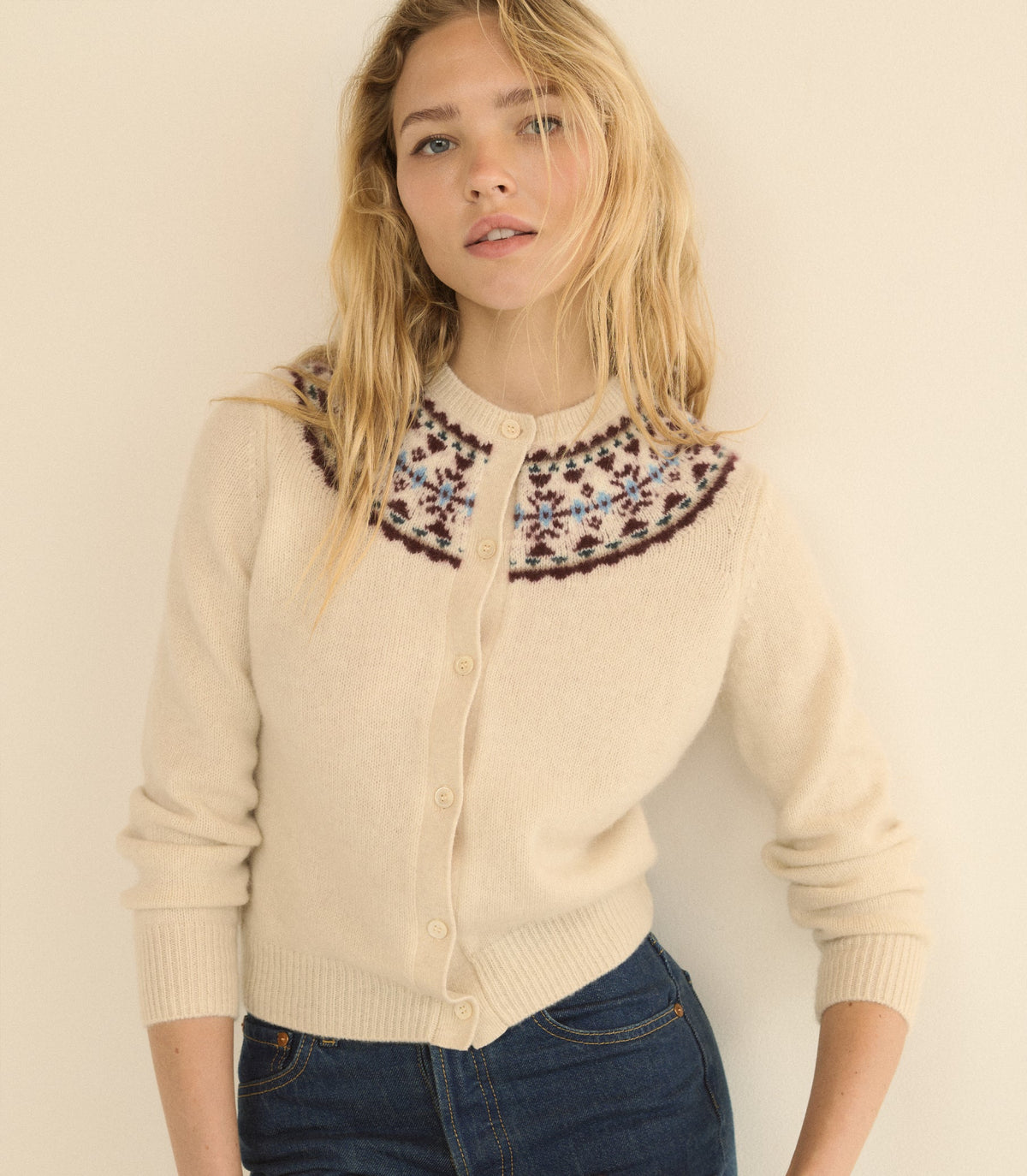 Olympe Cashmere Cardigan in Cottage - view 4