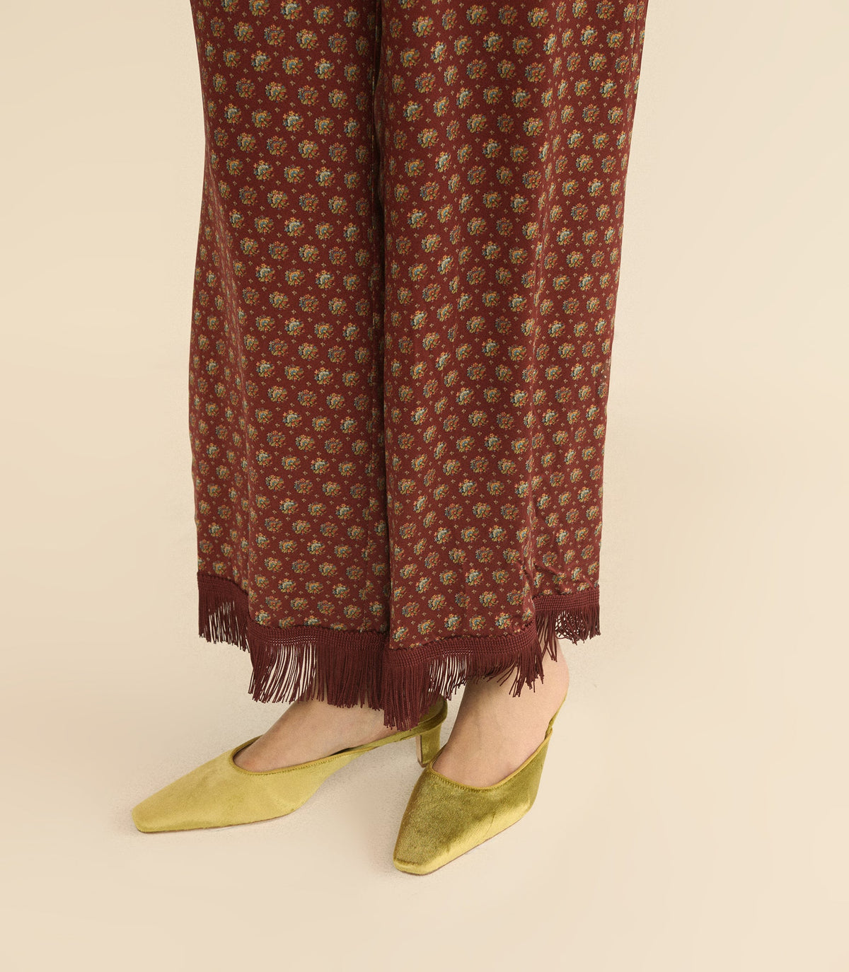 Pica Mule in Gold Panne Velvet - view 3