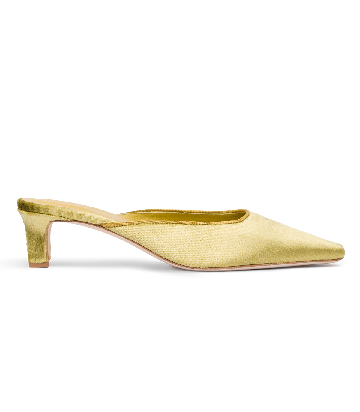 Pica Mule in Gold Panne Velvet - view 5