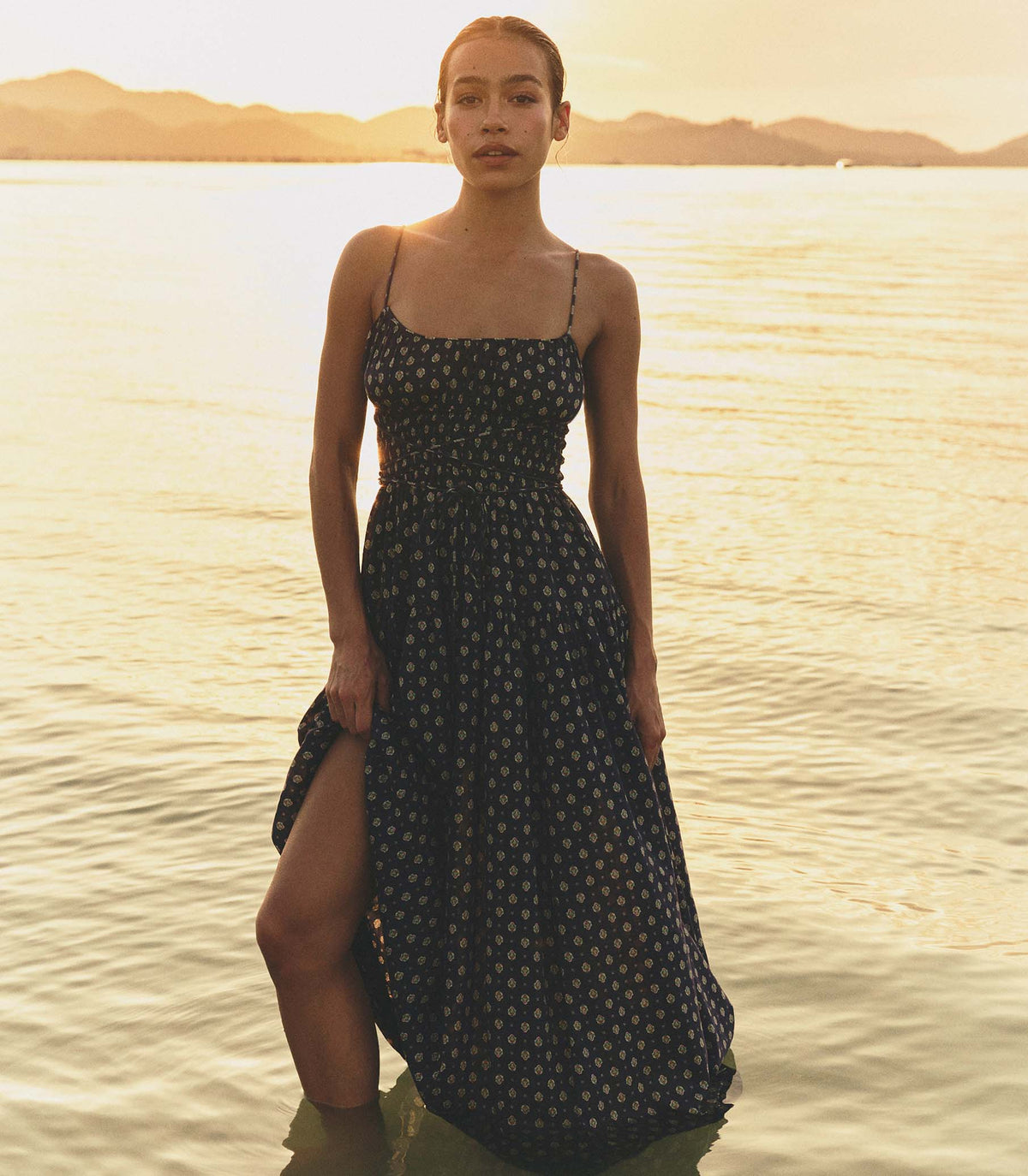 Safia Dress in Navy Cadiz Foulard - view 2
