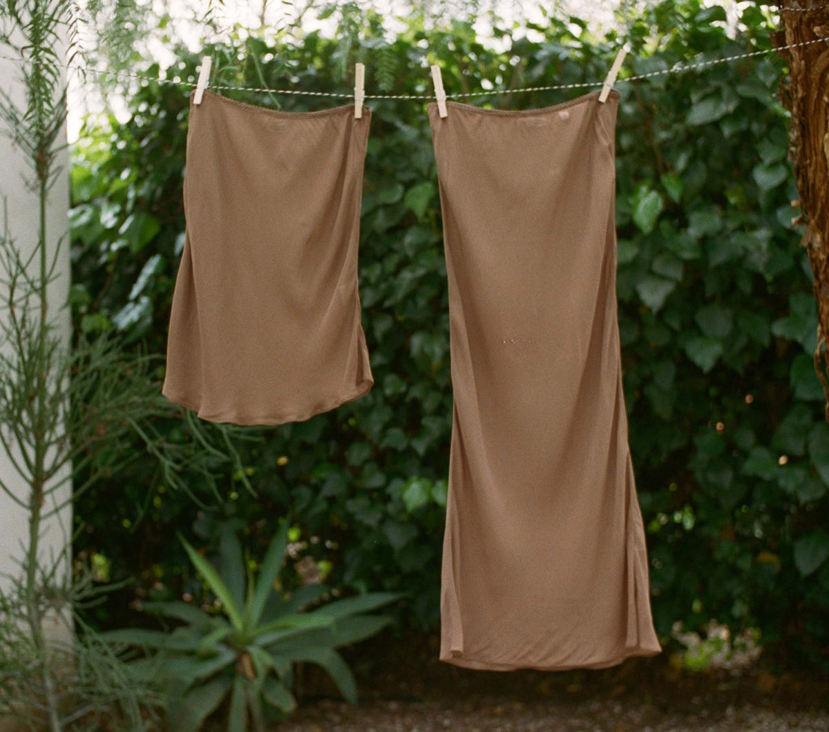 Mini Skirt Slip in Carob - view 2
