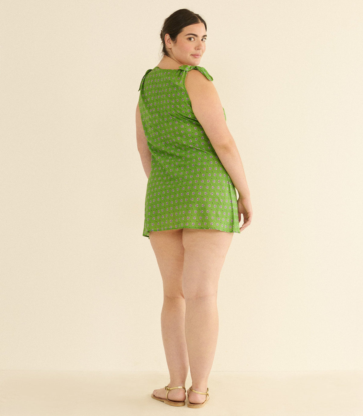 Maltina Dress in Vert Cadiz Foulard - view 7