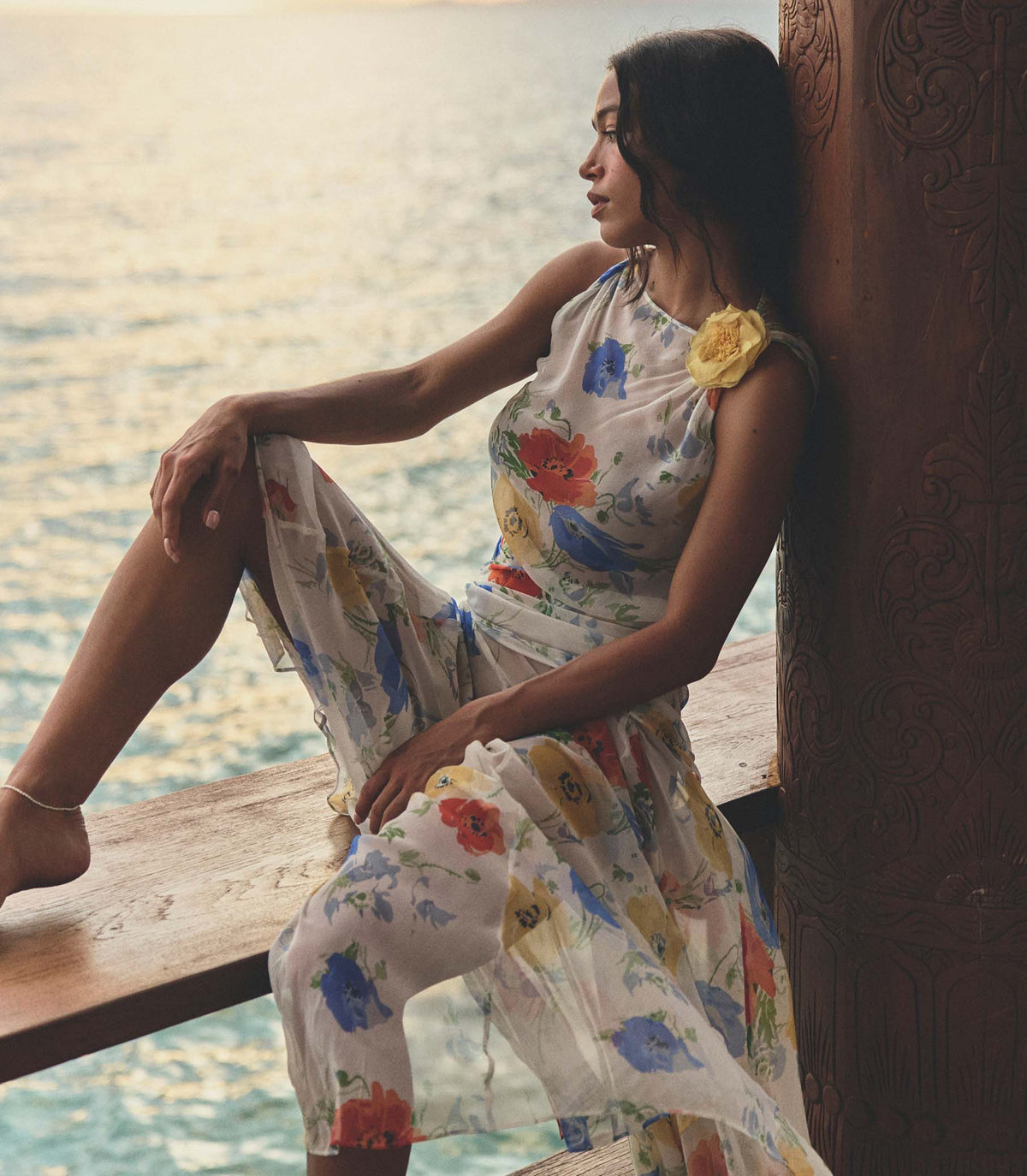 Zephirine Dress in Anemone Grove - view 3